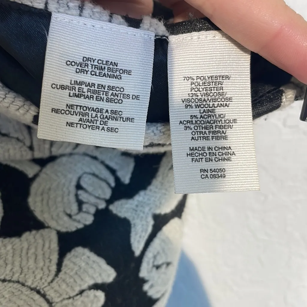 RACHEL Rachel Roy Raised Floral Wool Blend Classic Mini Skirt Women’s Size 4 - Image 7