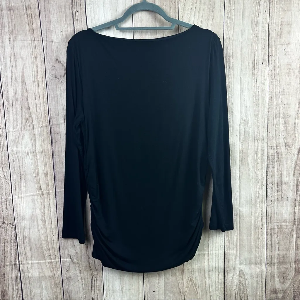 Larry Levine Black Long Sleeve Blouse - Image 5