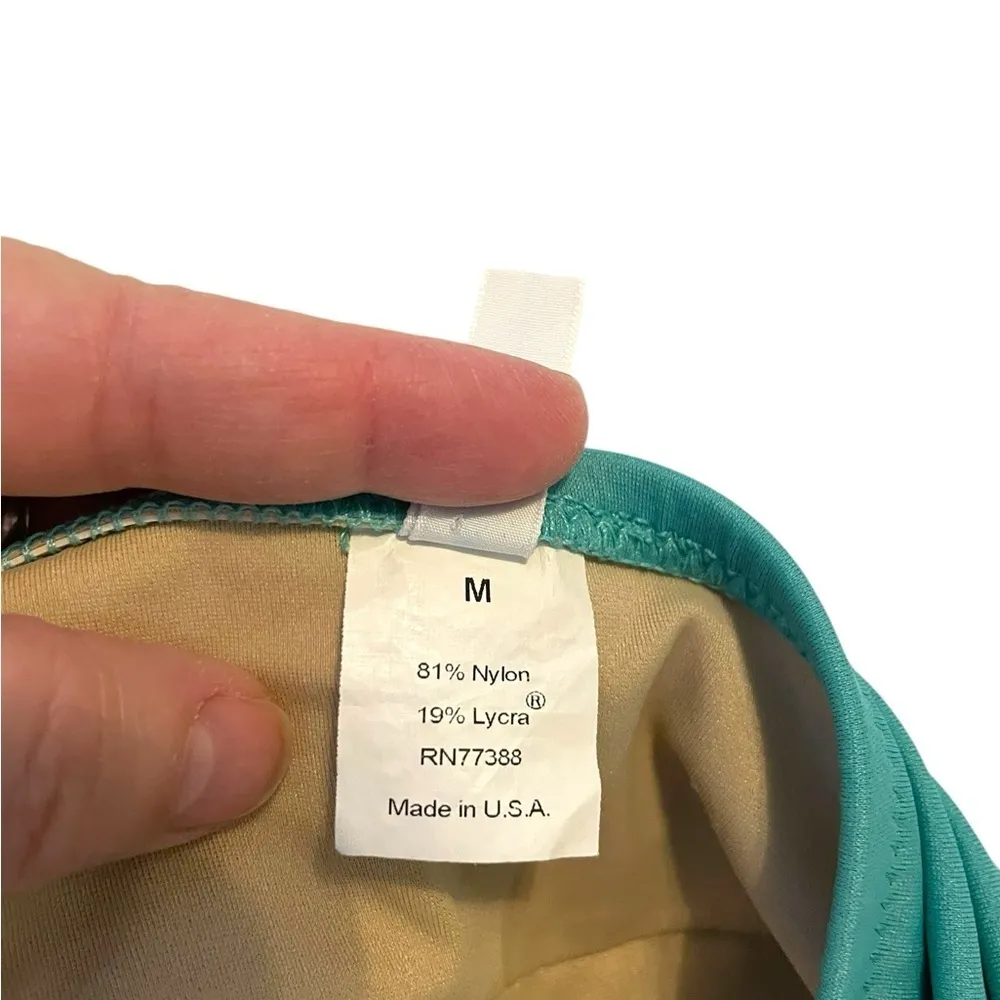 J Crew Green Banded Pleated Swim Bikini Bottom Y2K Small NWOT - Image 7