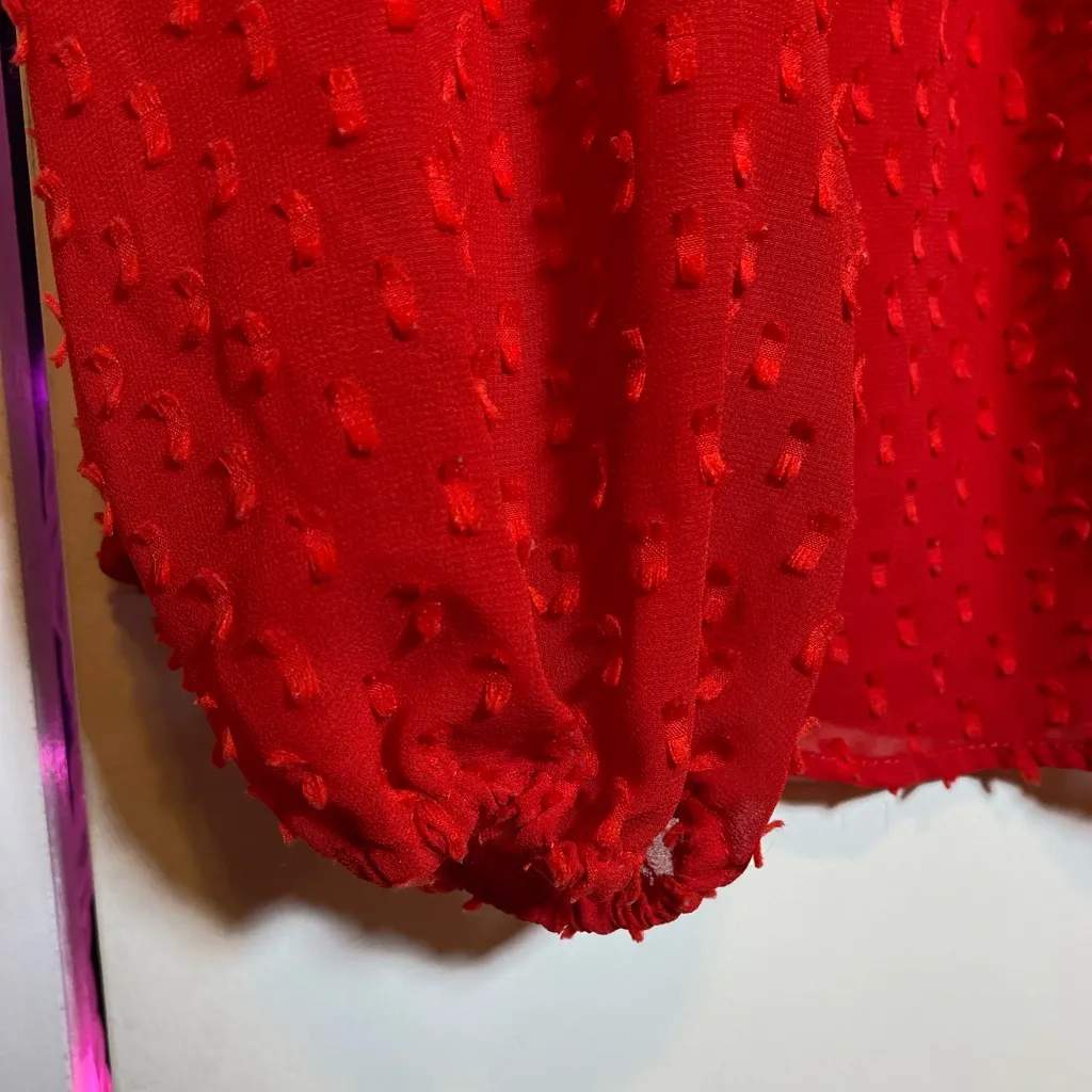 Banana Republic Swiss-Dot Long Sleeve Blouse Small - Image 7