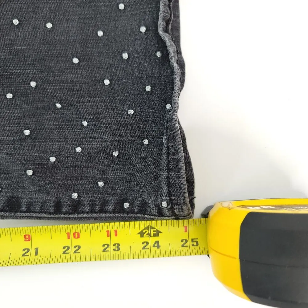 Madewell Jeans Womens 28 Black Scattered Metallic Dot Cali Demi Boot  K2484 - Image 13