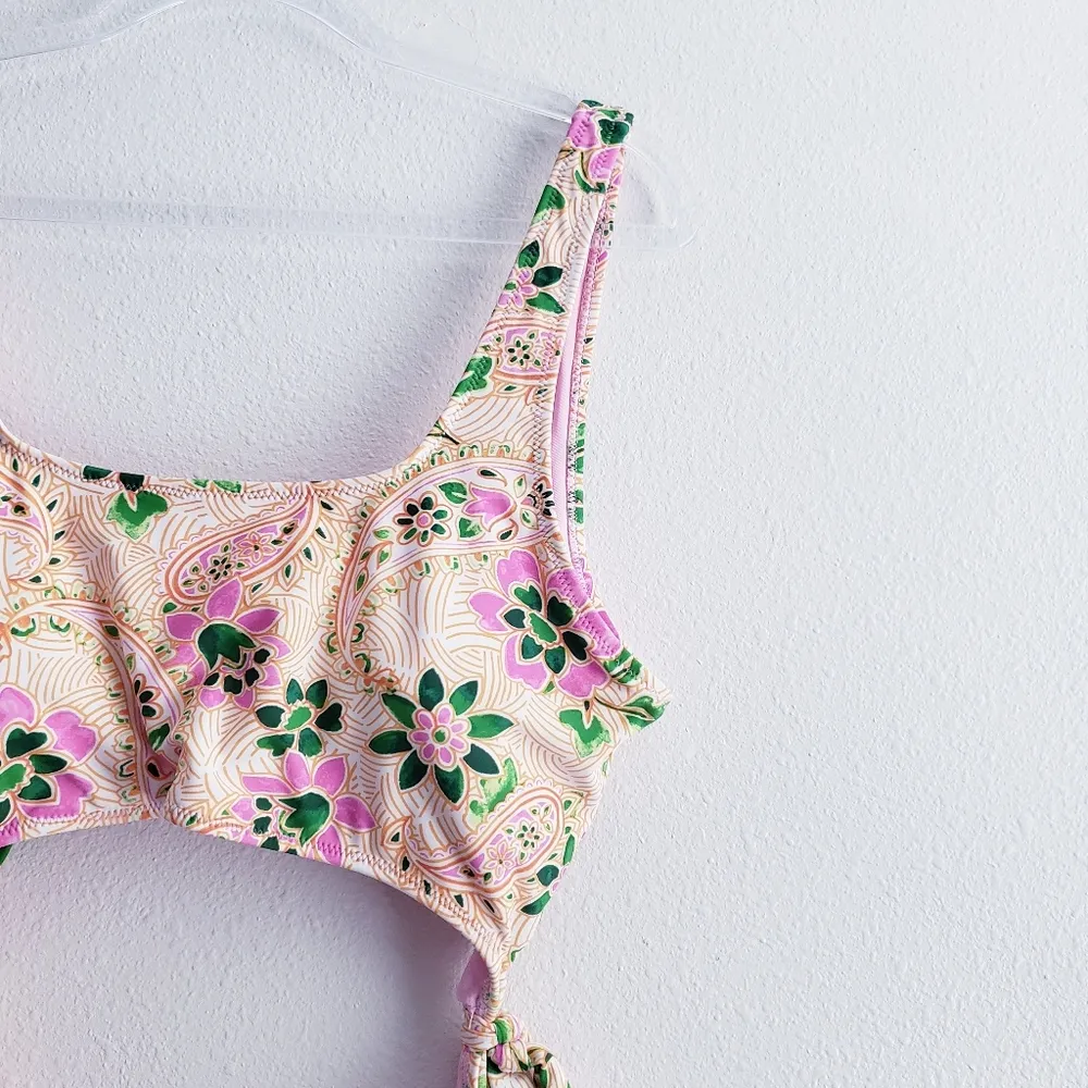 Aerie Smocked Side Bow Open One Piece  Cheeky Swimsuit - Image 5