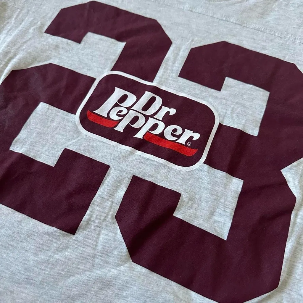 Dr Pepper Gray Graphic Women's Top Size XS - Image 2