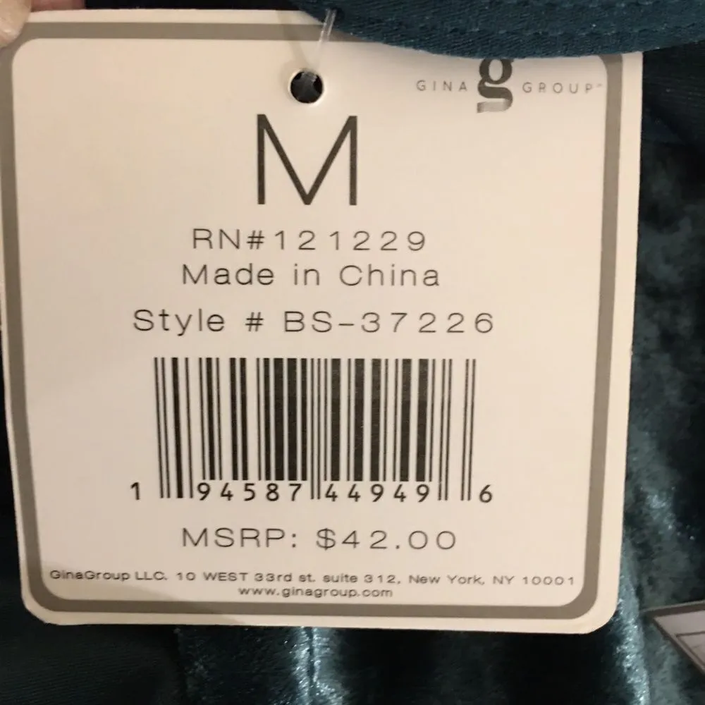 NWT! Green crush soft velvet interchangeable gold chain strap bodysuit Size M - Image 8