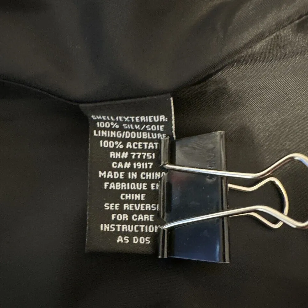 Vintage 90s y2k Betsey Johnson A-Line Dress Size 8 Black Red White Abstract Silk - Image 8