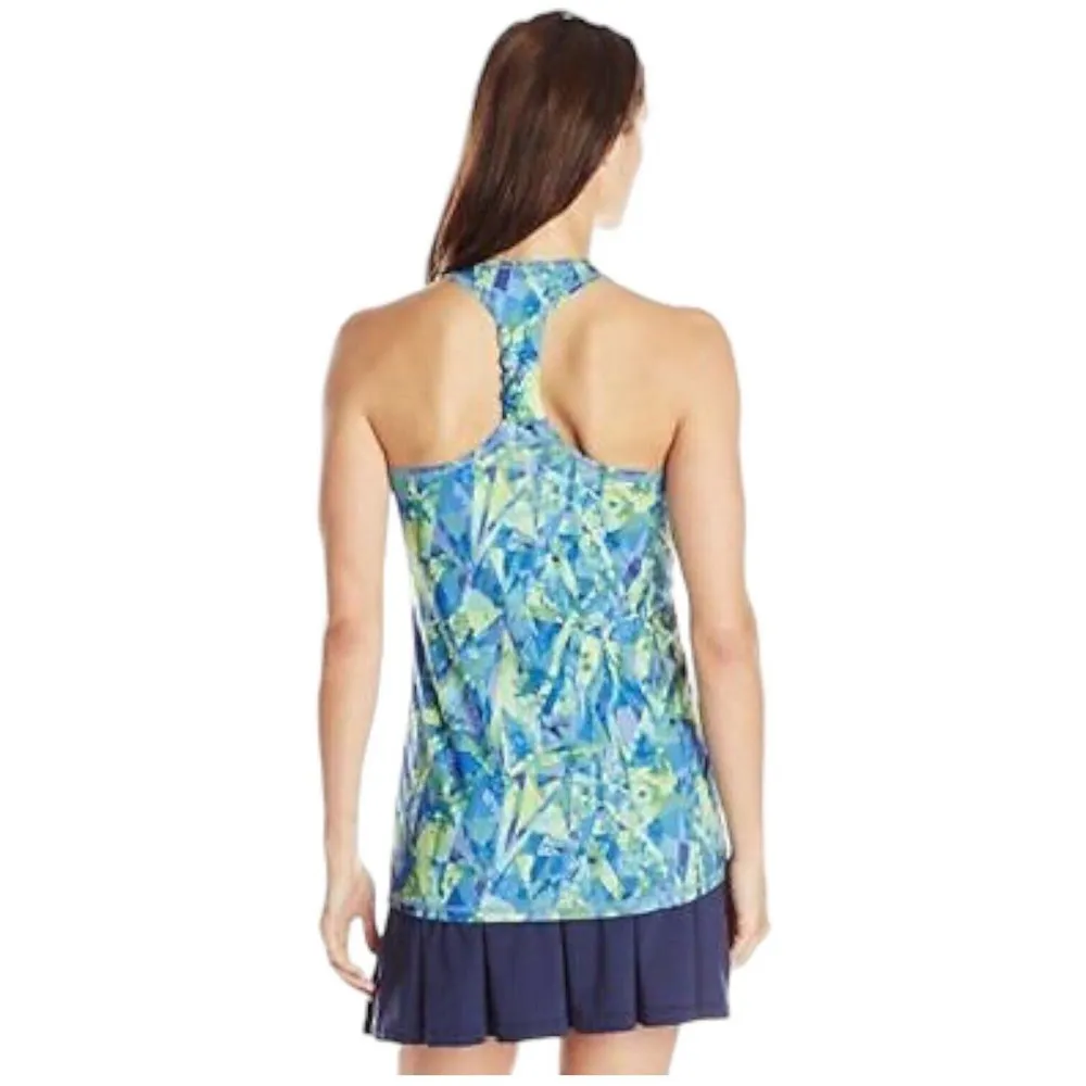 HEAD Tennis Racerback Athletic Scoop Neck Summer Tank Top Logo Green Blue M - Image 14