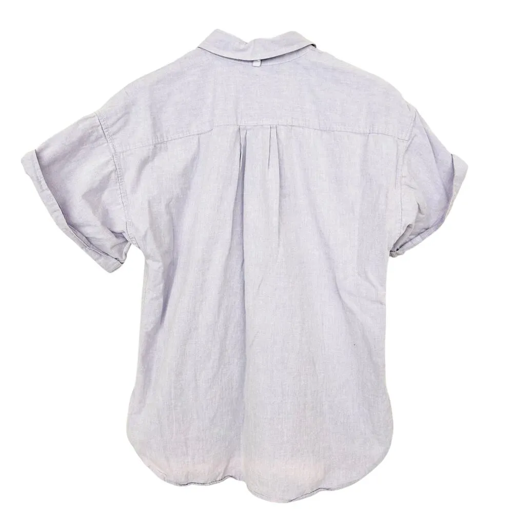 Adam Lippes Short Sleeve Button Down Shirt Sz 4 - Image 5