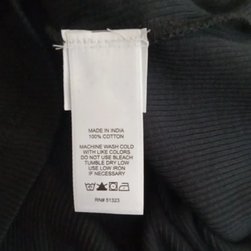 1 State Womens Short Puff Sleeve Top Cotton Ribbed Black Womens M - Image 4