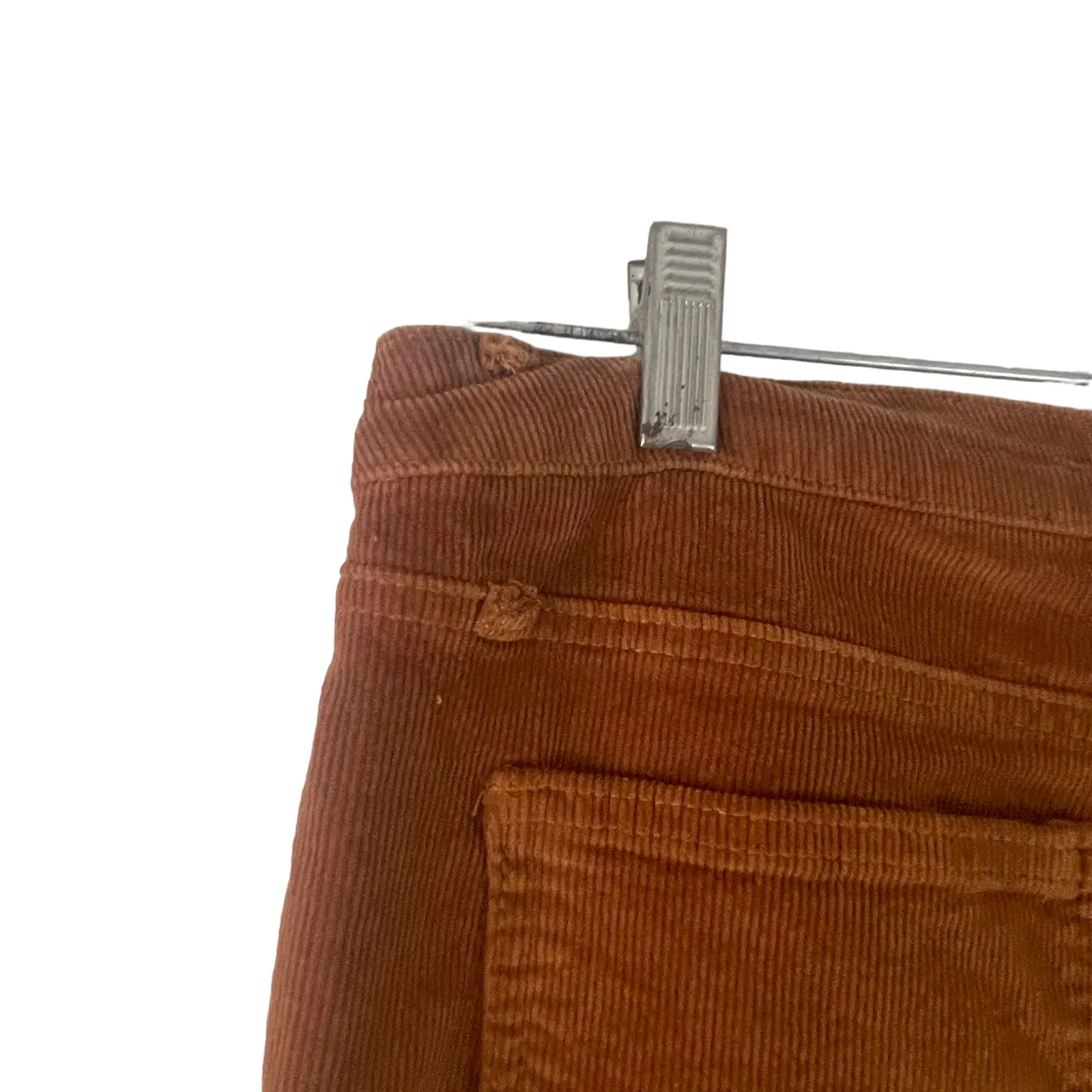 Saints & Hearts Women's Size Large W 29 Corduroy‎ Tan Flare Raw Hem Pants - Image 7