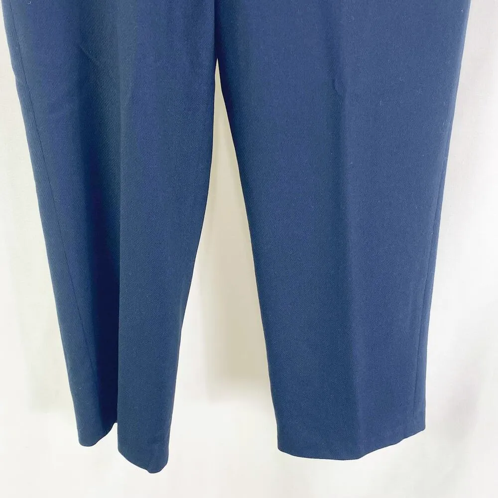 90s Vintage SAG HARBOR Navy Blue Wool Trouser Slacks Size 14P - Image 3