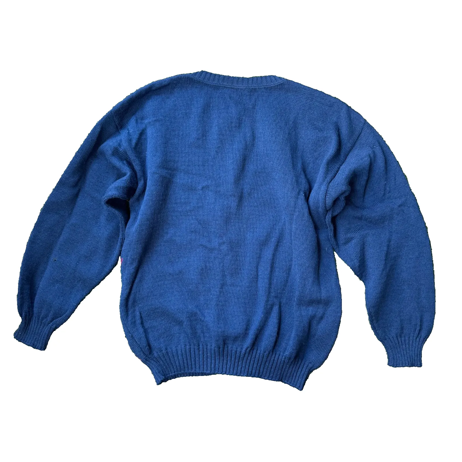 Vintage Pendleton Wool Holiday Sweater Cardigan Size M Navy Metal Buttons USA - Image 4