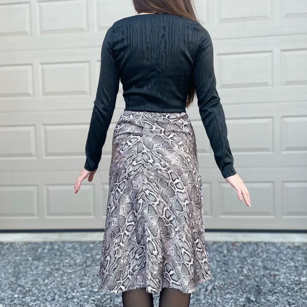 Zara Black Zebra Jacquard Structures Long Sleeve Bustier Crop Top Medium - Image 6