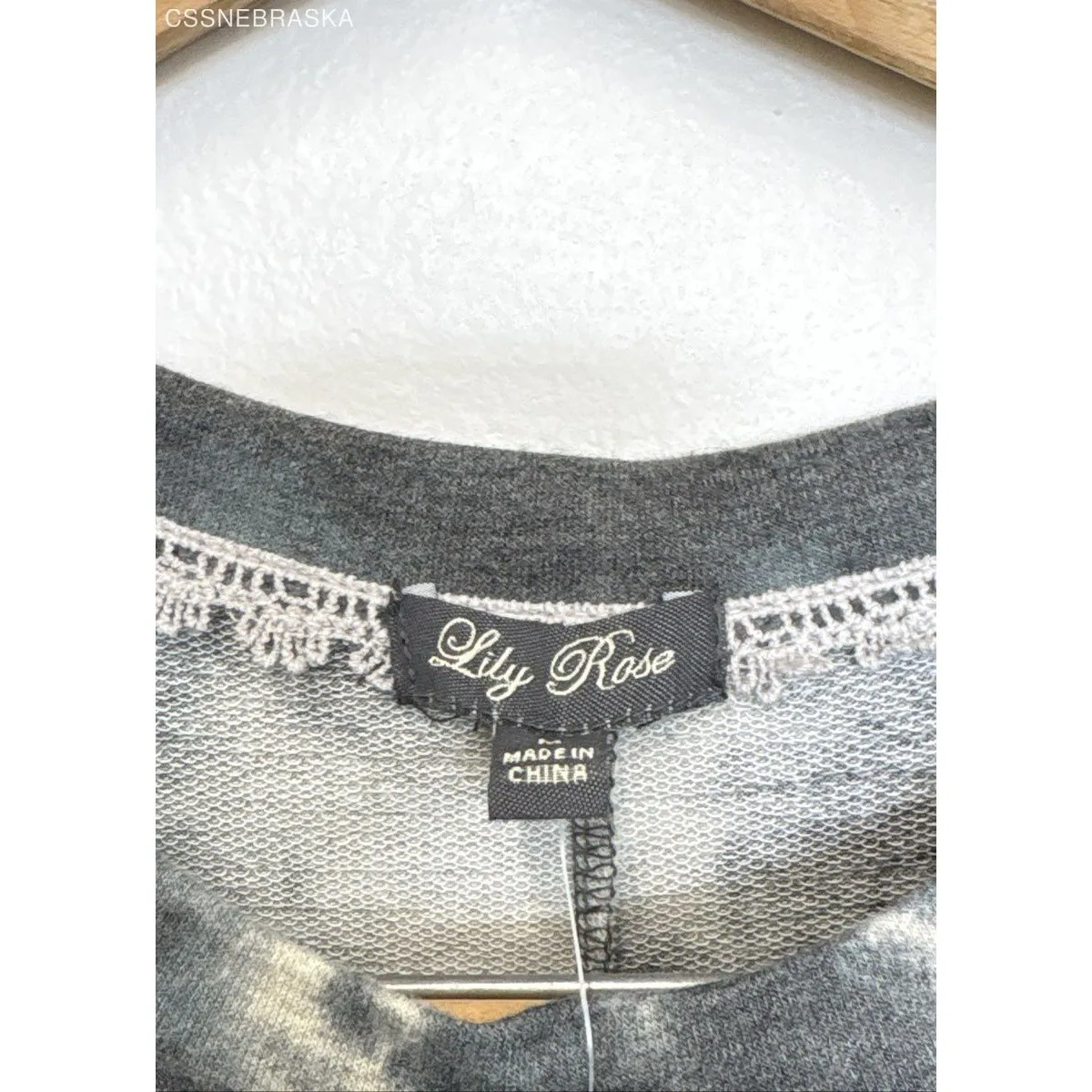 Lily Rose Blue Gray Lightweight Sweatshirt Dress Watercolor - Size M - Image 5