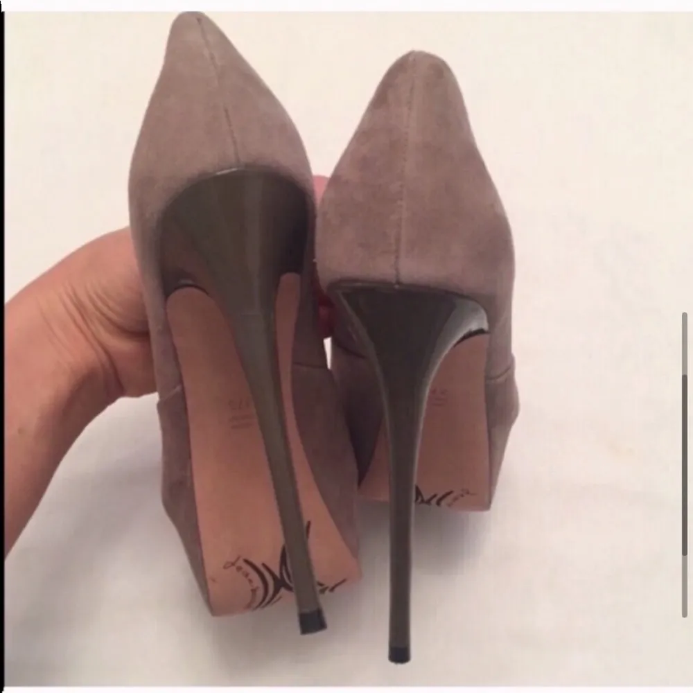 🆕 Jean Michel Cazabat suede platform heels Size 6.5 - Image 6