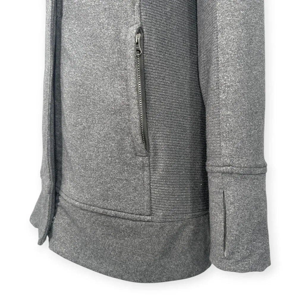 Athleta | S | Heather Gray Mid-Length Full Zip High Neck Activewear Jacket - Image 7