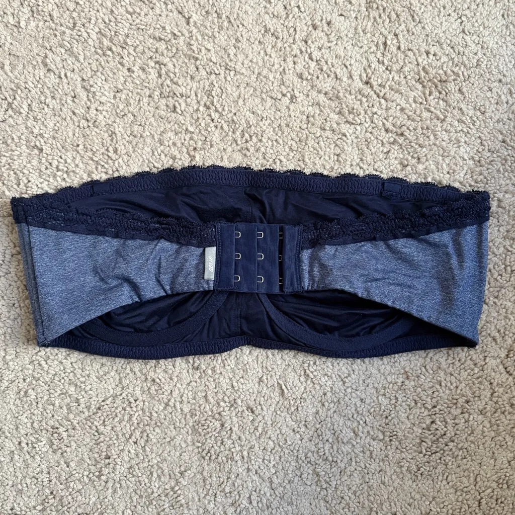 Aerie Navy Lace Bandeau Size: 36D - Image 3