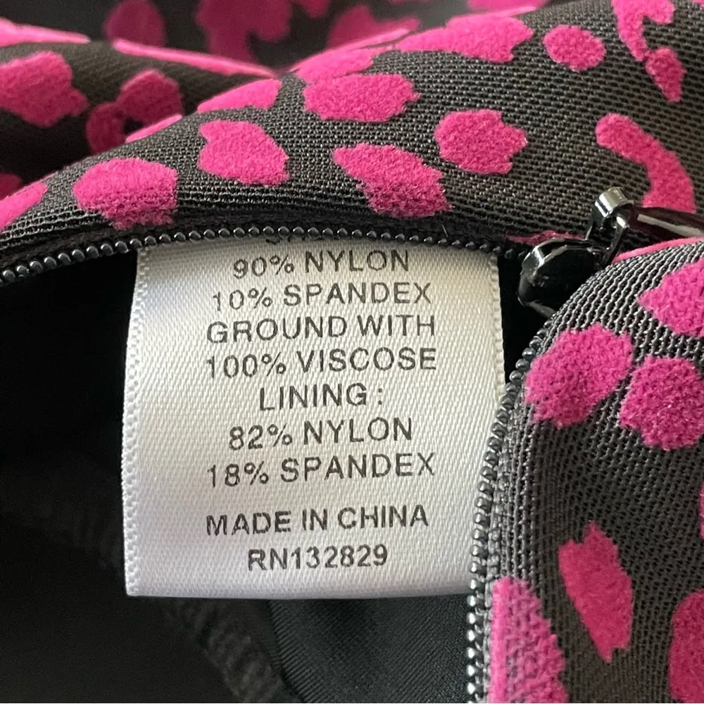 NBD Revolve Bustier Top in Magenta Pink & Black Leopard Print Velvet Size XS - Image 11