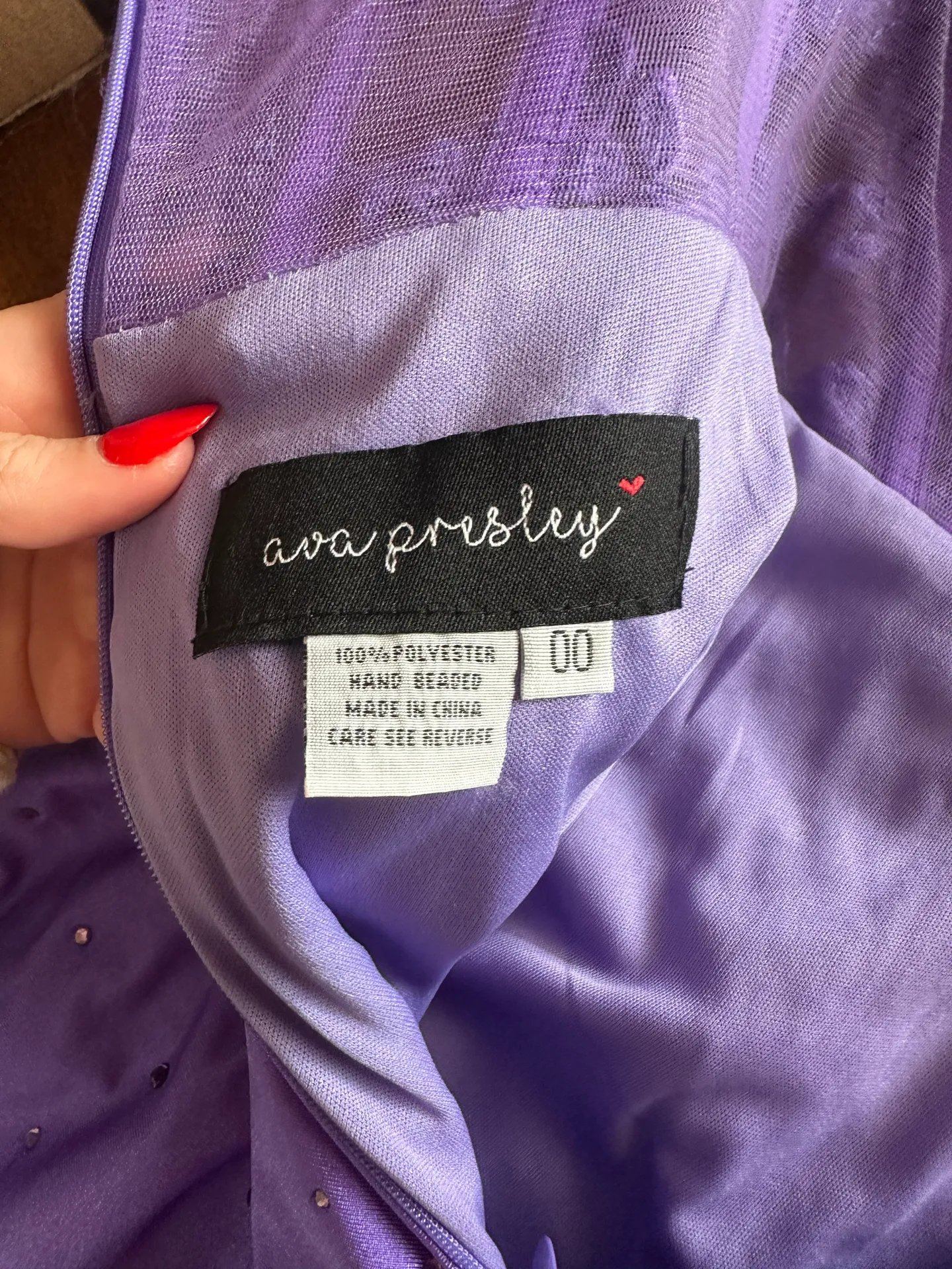 Ava Presley Hoco Dress Purple Size 00 - Image 6