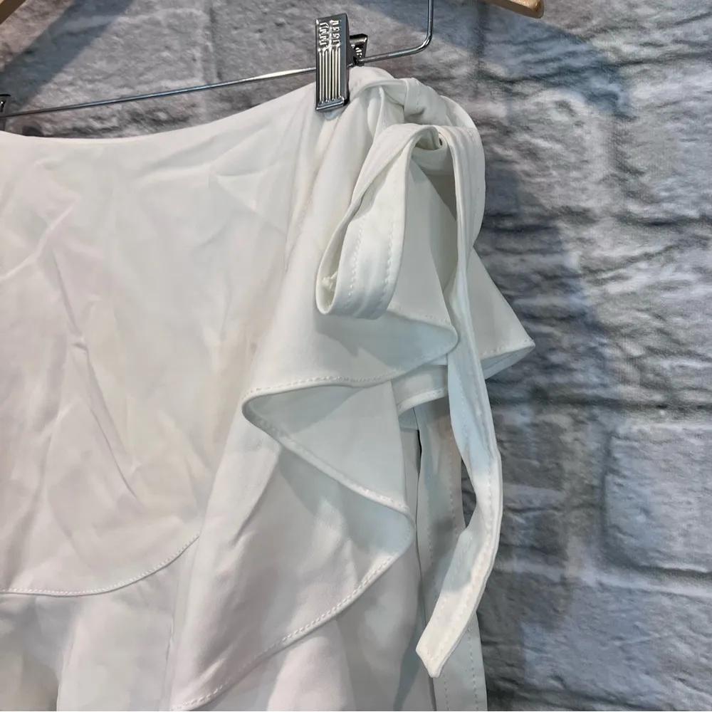 Cinq a Sept Luella Women’s 0 White Ruffle Wrap Skort Skirt - Image 9