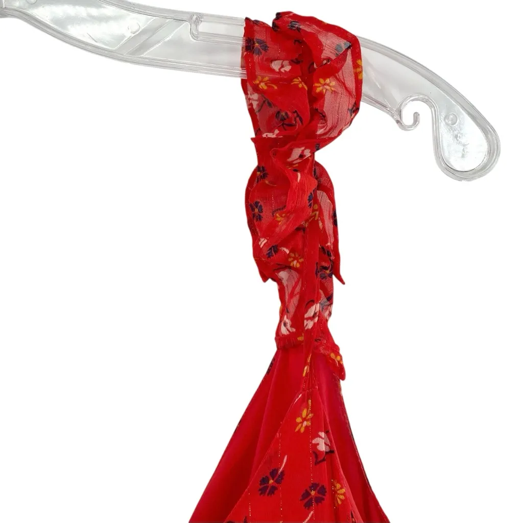 Madewell Prairie Posies Ruffle Strap Faux Wrap Dress Prairie Floral Maxi - Image 9