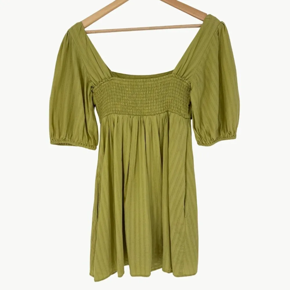 Show Me Your Mumu Women's Smitten Babydoll Mini Dress | Medium | Pear Green - Image 10