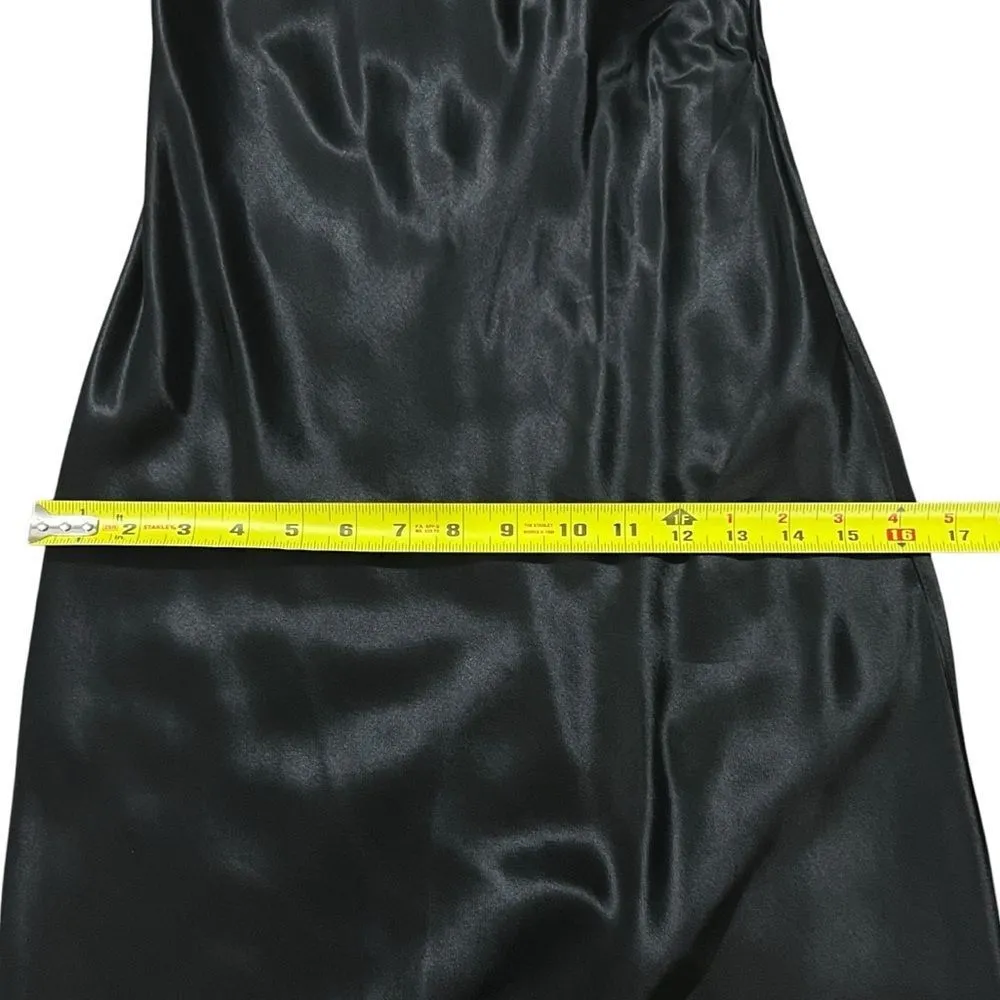 Vintage Zum Zum 90s Y2K Whimsigoth Satin Maxi Dress Size 9/10 Prom Dark Feminine Black - Image 9