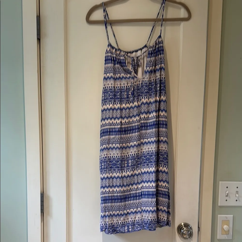 Nymphe Blue and White Patterned Sundress - Image 3