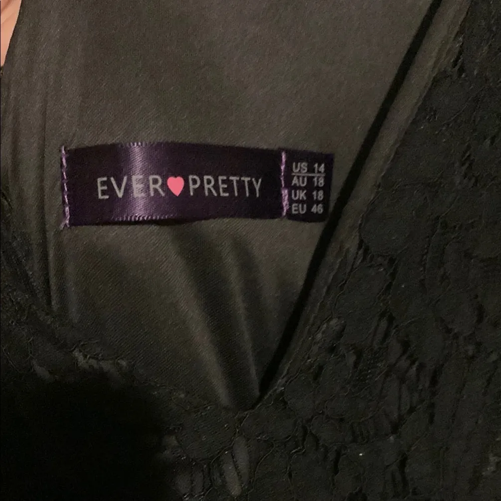 Ever Pretty Black‎ V-Neck Backless Cocktail Gown - Image 2