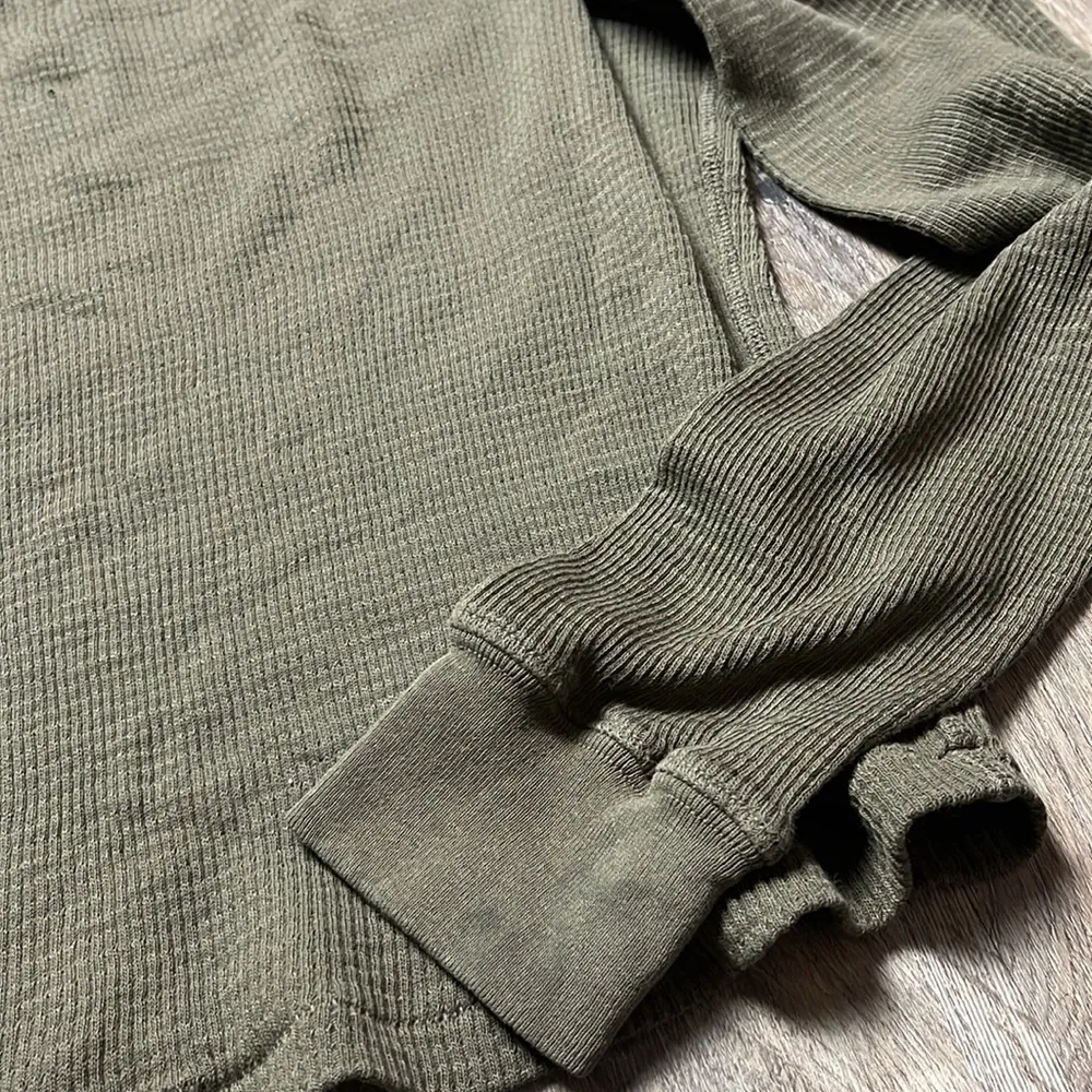 Levi RE/DONE Thermal Casual Long Sleeve Top Green - Image 9