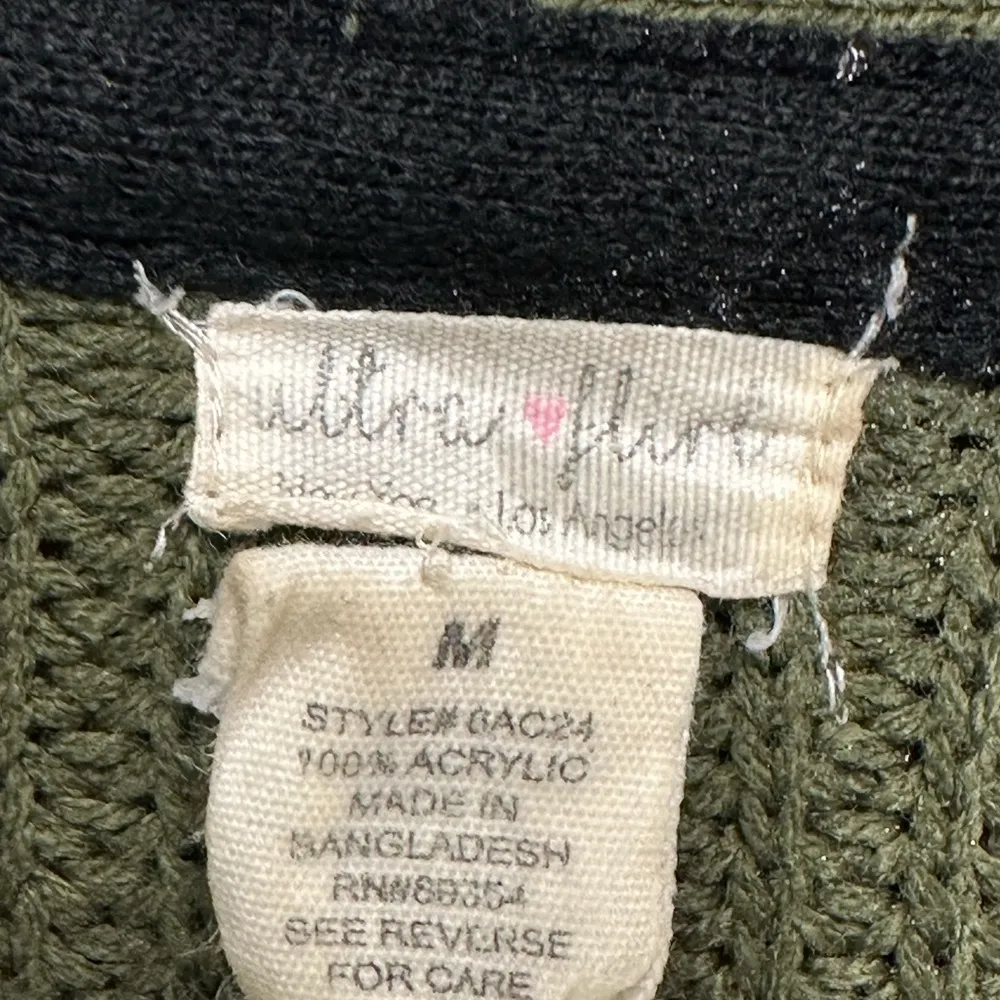 Ultra Flirt green knit sweater cardigan - Image 3