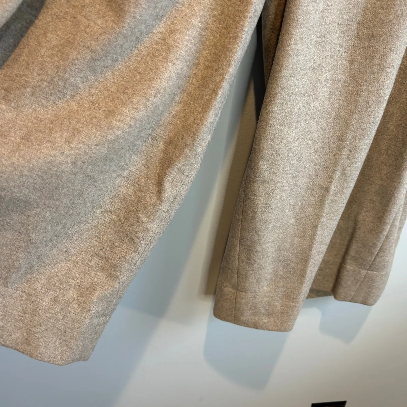 Akris Punto Fiorella Tan Wide Leg Culotte Cropped Wool Blend Pant - size 12 - Image 4