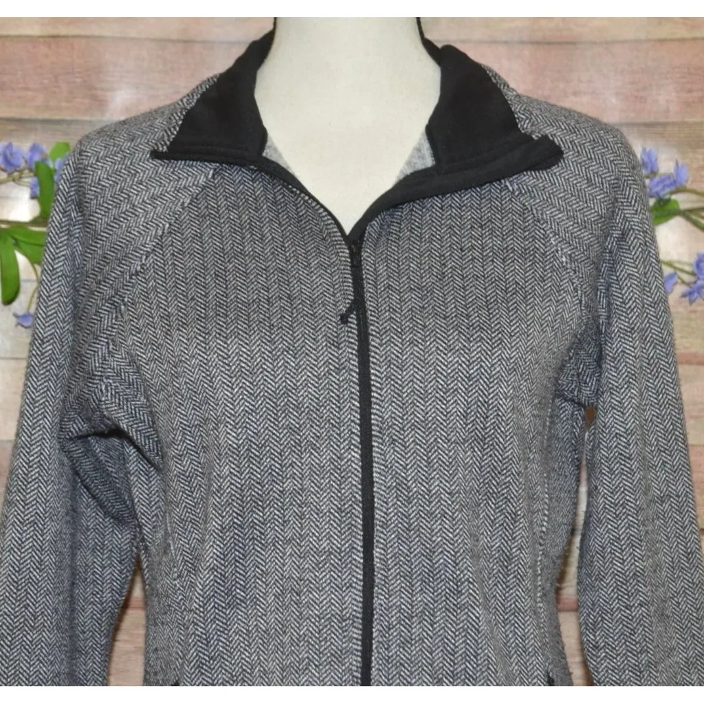 Columbia Ladies Gray Full Zip Jacket Size L Pockets Athletic Wear Gym Work Out - Image 4