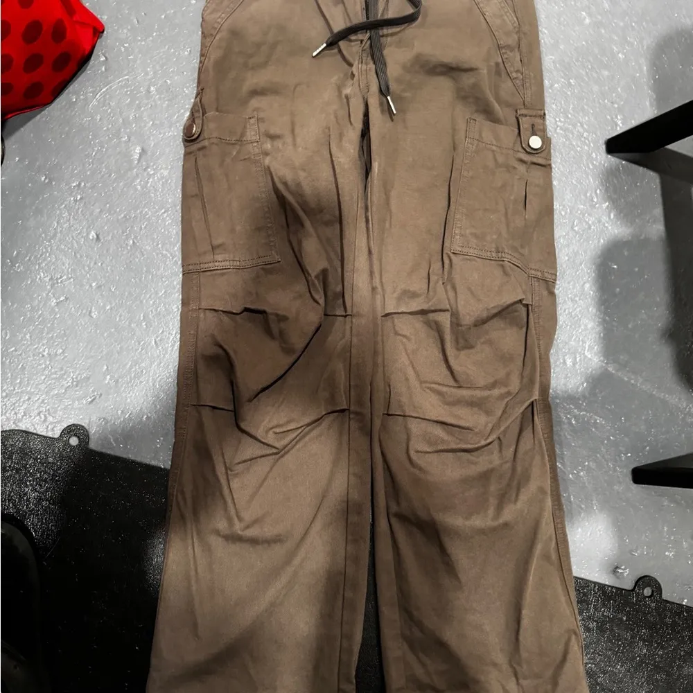 Cider Brown Cargo Jeans Relaxed Fit Utility Style - Image 2