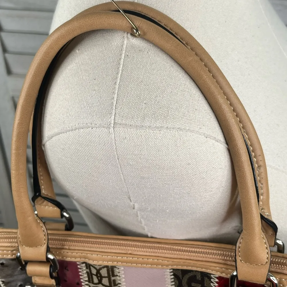 GIANI BERNINI Patchwork Stripe Dome Satchel Bag - Image 3