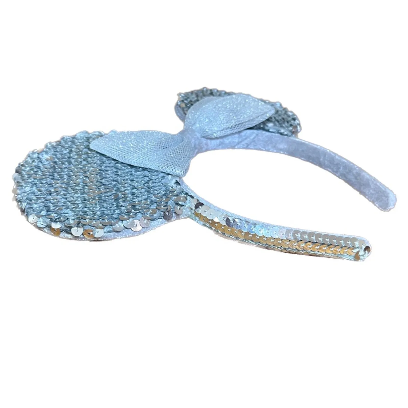 Y2K Silver Sequin Minnie Ears - Image 6