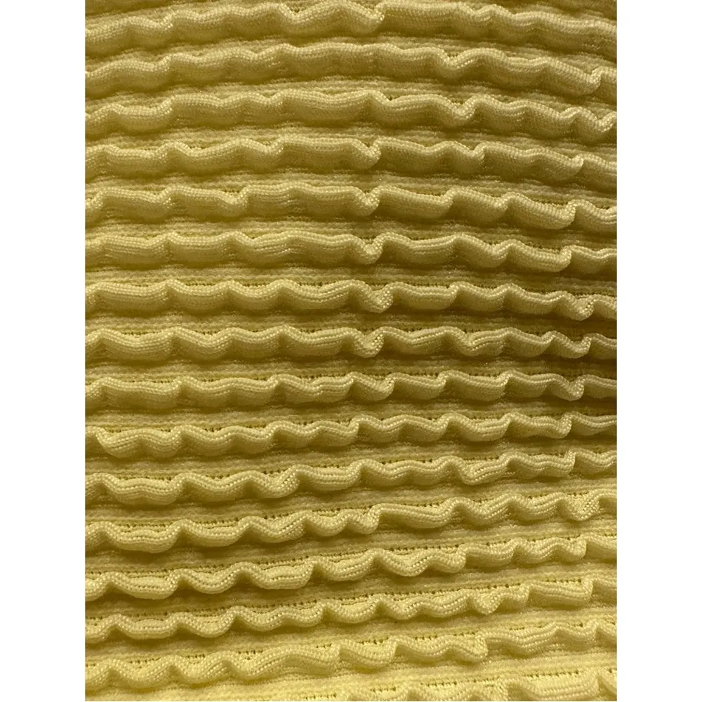 Neon Yellow Ribbed Scoop Neck Bikini Top and Bottom Set L NWOT - Image 5