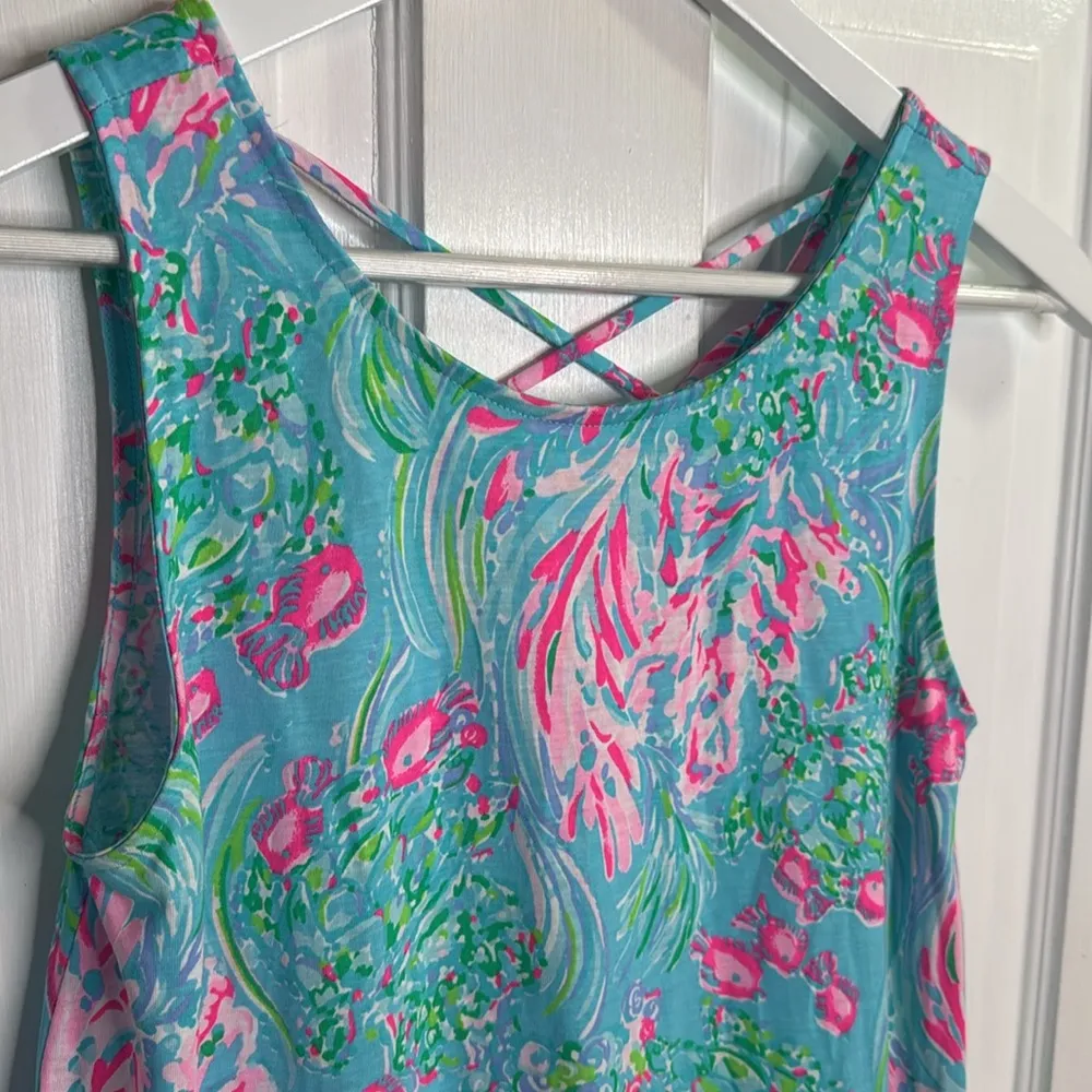 Lilly Pulitzer Floral Sleeveless Kristen Flounce Dress EUC W1151 Sz XS - Image 6