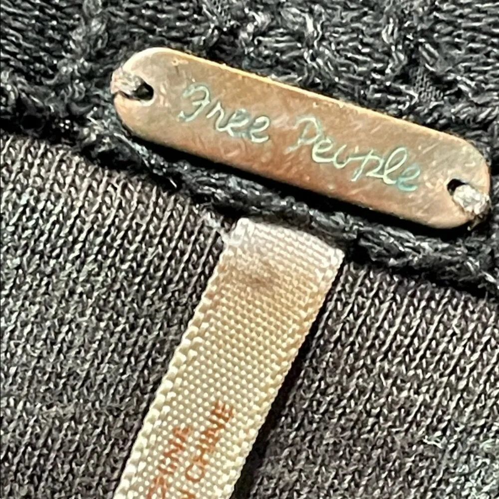 Free People Black Cotton Lace Enhanced Moto Jacket size small - Image 11