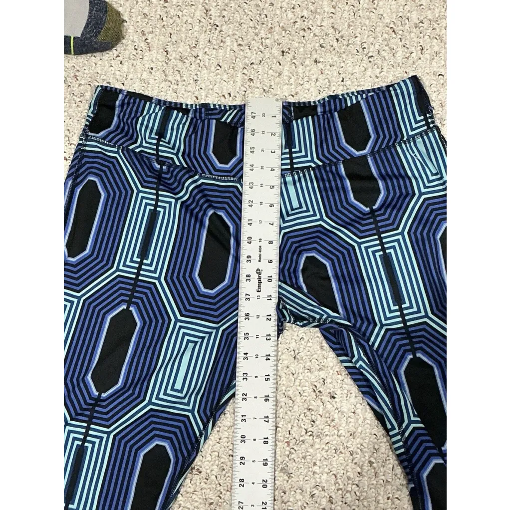 Woman’s Danskin Now Fitted Dry More Long Activewear Leggings Blue Xxl - Image 4