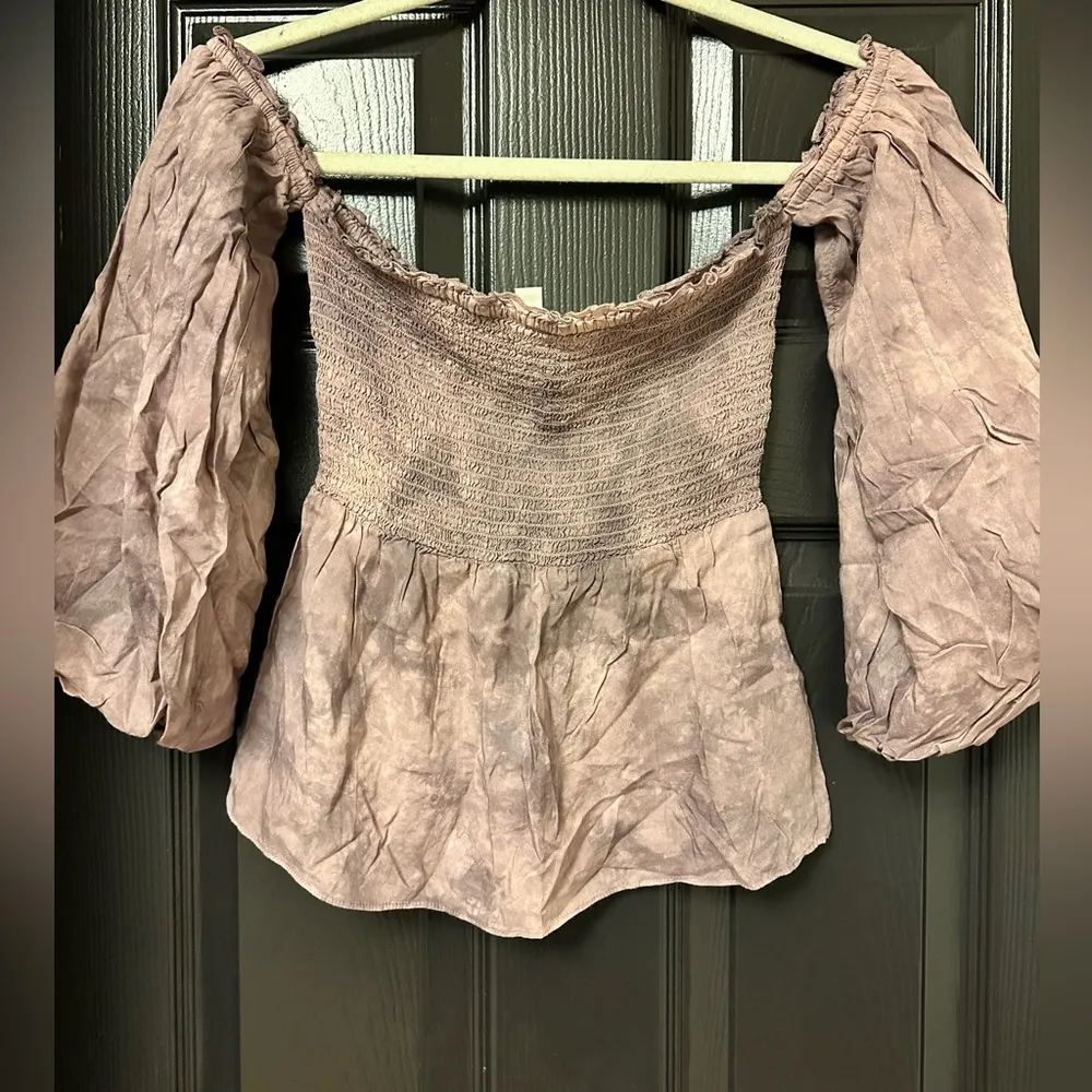 American Eagle Tie Dye XS Off Shoulder Top - Image 8