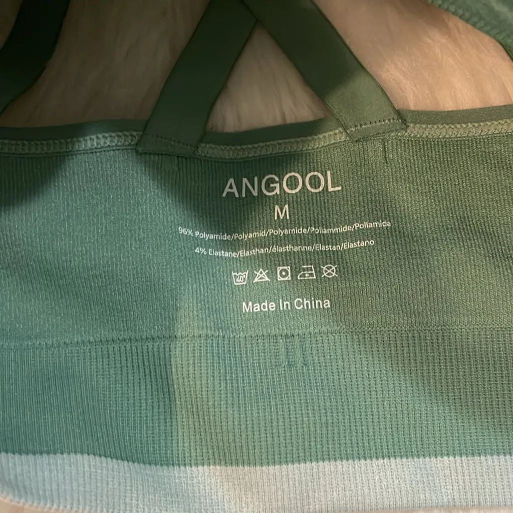 Angool sea green sports bra size M #68 Size M - Image 4
