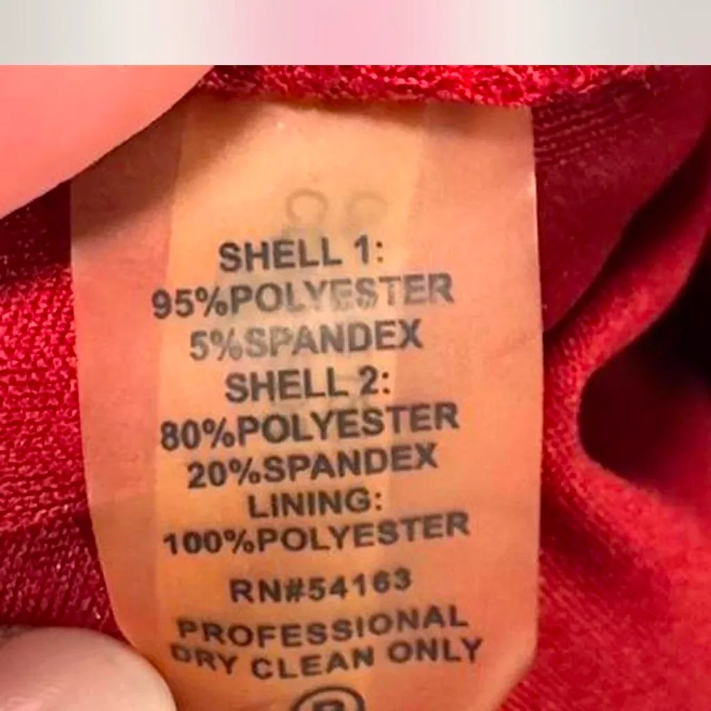 ⟡ deep red sleeveless bandage-style dress from Calvin Klein in size 2 ⟡ - Image 7