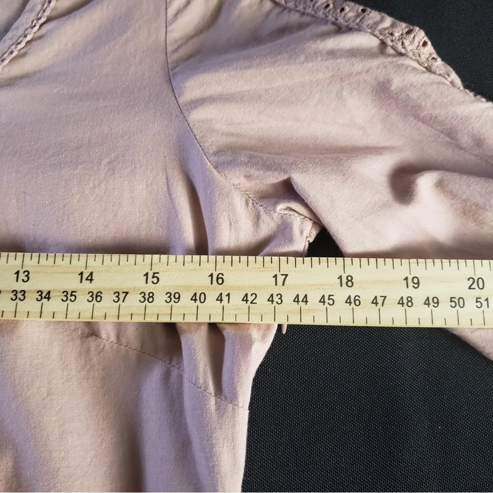 Boden Embroidered Eyelet Scoop Neck Pink Blouse Women’s 2‎ - Image 5