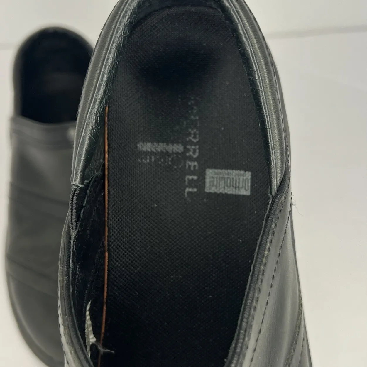 Merrell Encore Eclipse Black Leather Slip-On Comfort‎ Shoes Women's 8.5 - Image 7