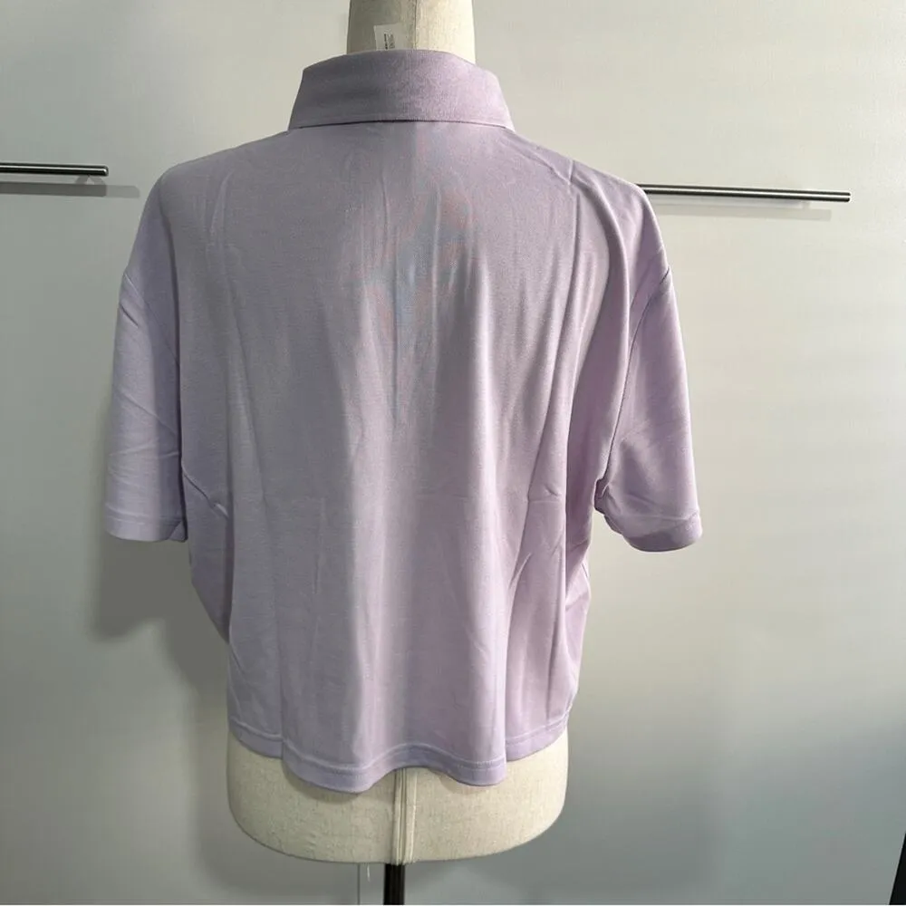 Outdoor Voices Size XXL Lavender Birdie Crop Polo Shirt NWT Yoga Golf Top - Image 8