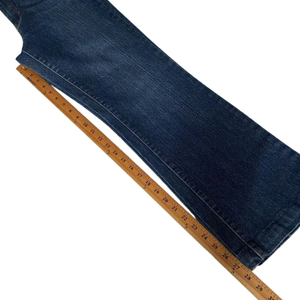 Nine West Jeans SAMS SANTA MONICA Straight Leg Dark Wash Stretch size 10 HEMMED - Image 5