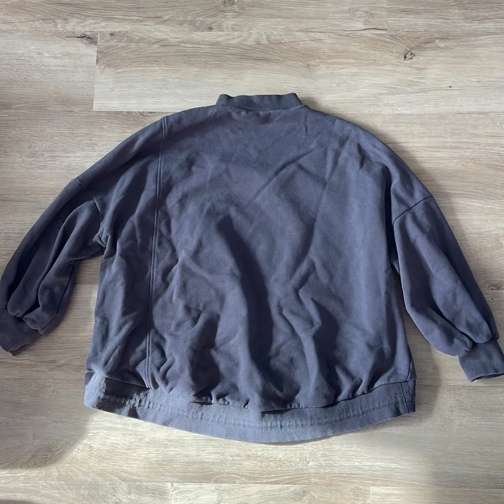 Nap Loungewear Women’s Drawstring High Neck Hem Cotton Sweatshirt sz M Gray Size M - Image 7