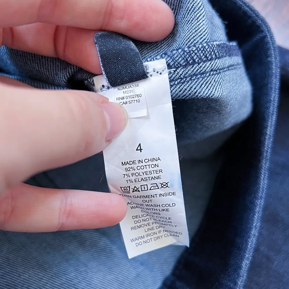 Kate Spade • Cuffed Denim Pant jeans wide leg cropped high waist Dark Peacock - Image 5