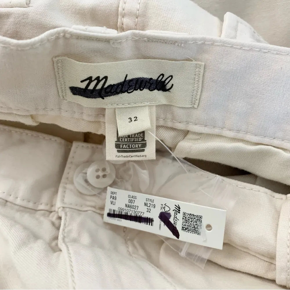 NWT Madewell Garment-Dyed Low-Slung Straight Cargo Pants Vintage Linen - Image 4