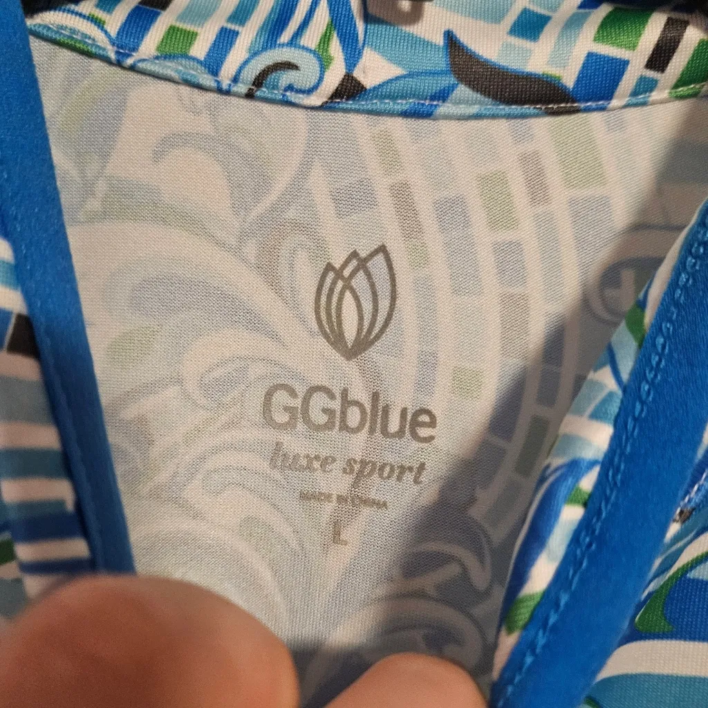 GG Blue Luxe Sport Tennis , Golf Dress geometric size Large - Image 2